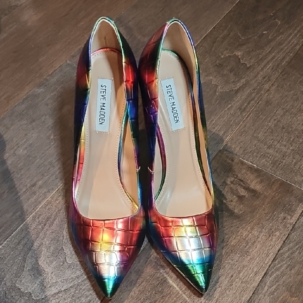 Steve Madden Iridescent Multicolor Heels